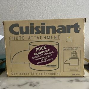 Cuisinart Little Pro Work Bowl W/ Chute Attachment Part DLC-807 Replacement NOS
